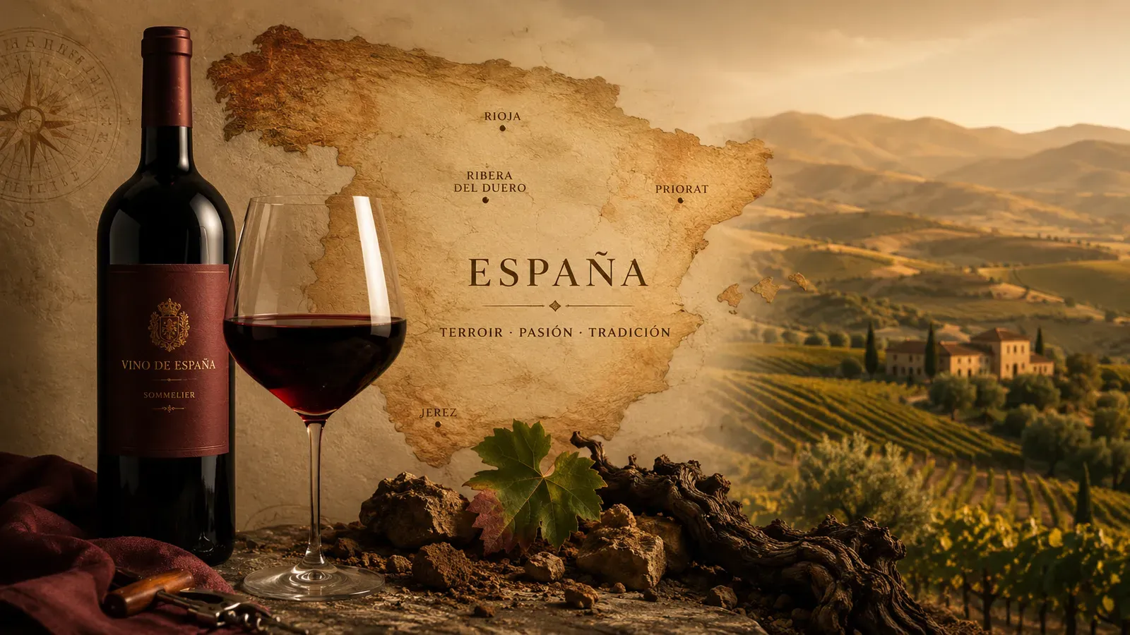 Spanish wine substitutions: a buyer's map from France | a Spanish red and the map of Spain · Spanish Terroir
